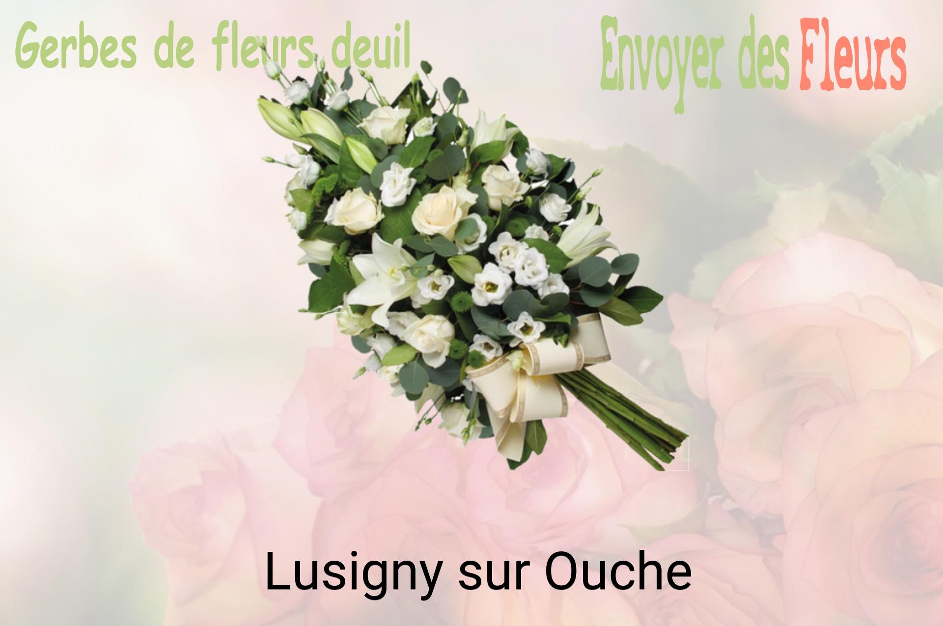 Gerbe de fleurs de deuil livrée à Lusigny-sur-Ouche